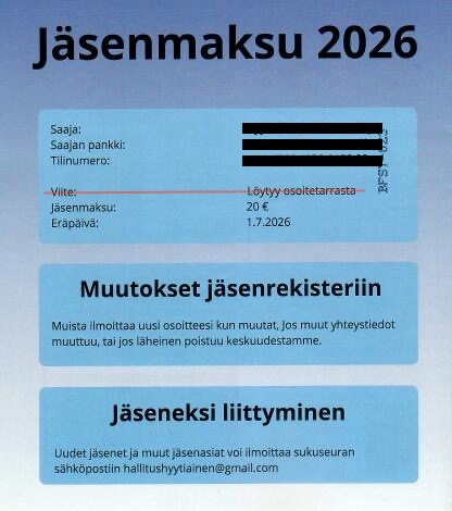 Jäsenmaksut 2026